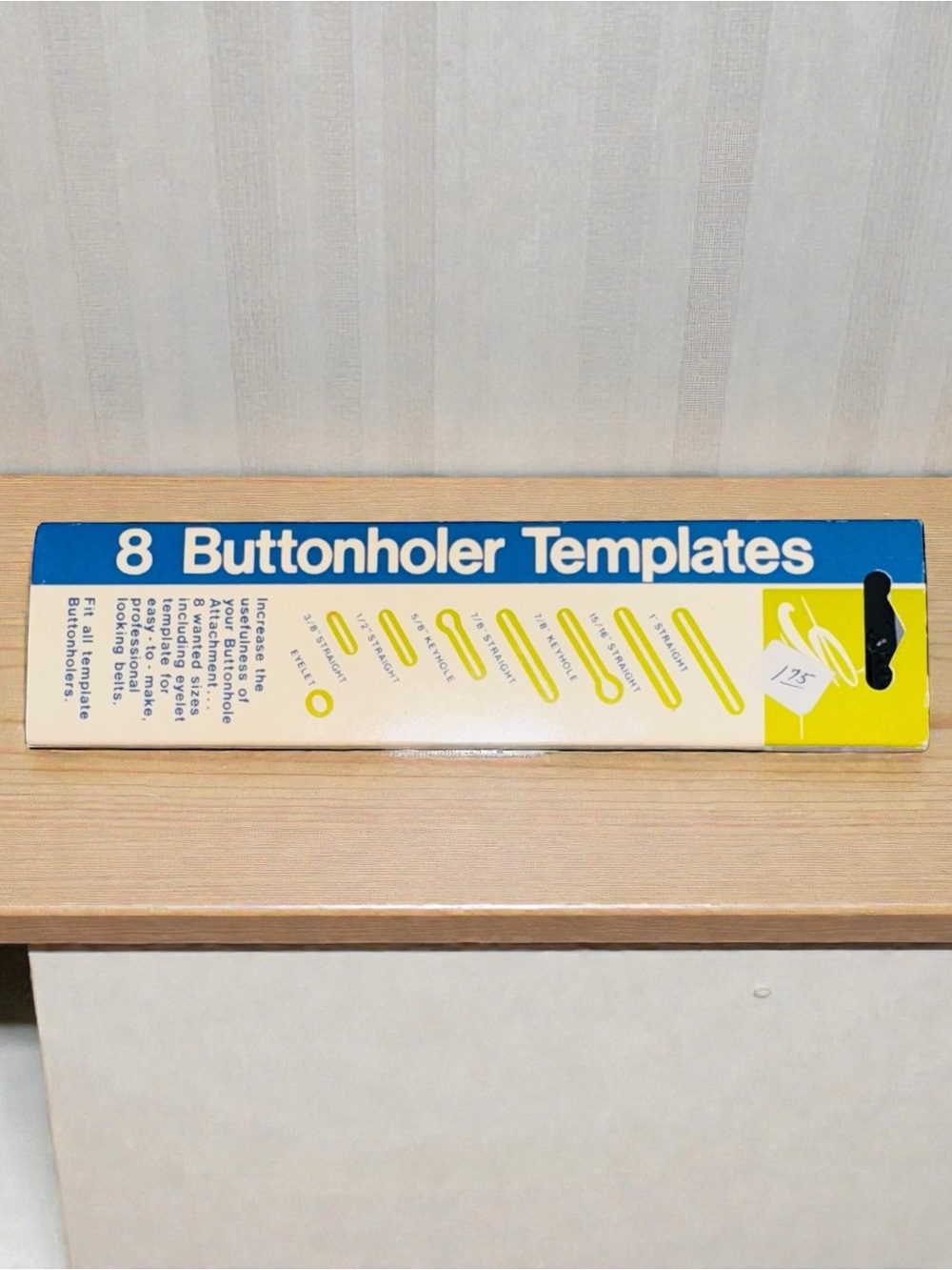 Greist 8 Buttonholer Templates Fits All Template Buttonholers
